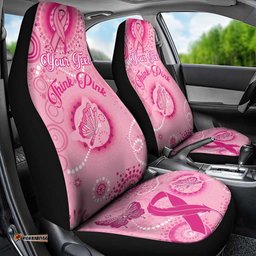 Personalised Australia Indigenous Car Seat Cover Breast Cancer Ribbon Think Pink Pink Version