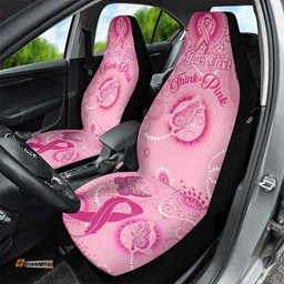 Personalised Australia Indigenous Car Seat Cover Breast Cancer Ribbon Think Pink Pink Version