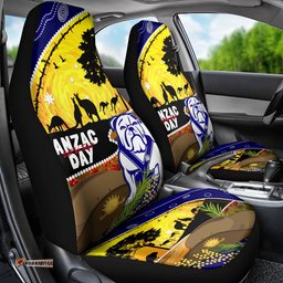 Bulldogs ANZAC Day Car Seat Cover Rosemary Starring Night Style