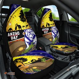 Bulldogs ANZAC Day Car Seat Cover Rosemary Starring Night Style