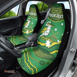Custom Australia Kookaburras Car Seat Cover Indigenous Art