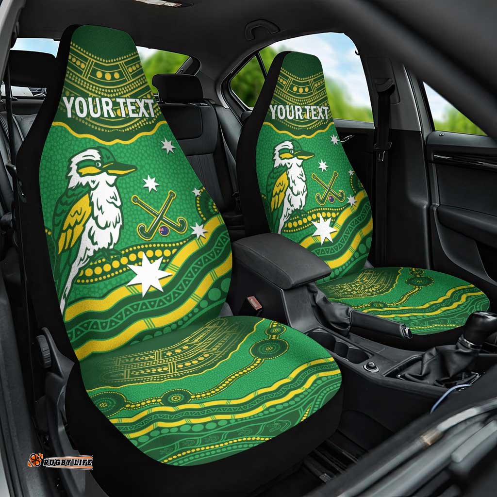 Custom Australia Kookaburras Car Seat Cover Indigenous Art