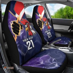NRL Storm Rooster Mascot Custom Car Seat Cover Cracked Metal Style