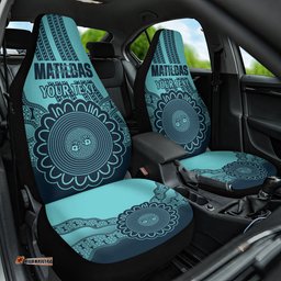 Custom Australia Matildas Car Seat Cover Aussie Aboriginal Turquoise Version
