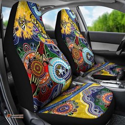 Custom NAIDOC Week 2024 Richmond Tiger Car Seat Cover Australia Aboriginal Dot Painting