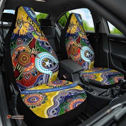 Custom NAIDOC Week 2024 Richmond Tiger Car Seat Cover Australia Aboriginal Dot Painting