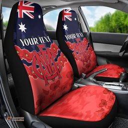 Custom Demons Football Car Seat Cover ANZAC Lest We Forget