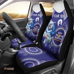 Custom NRL Bulldogs NAIDOC Week Car Seat Cover Keep The Fire Burning Indigenous Art