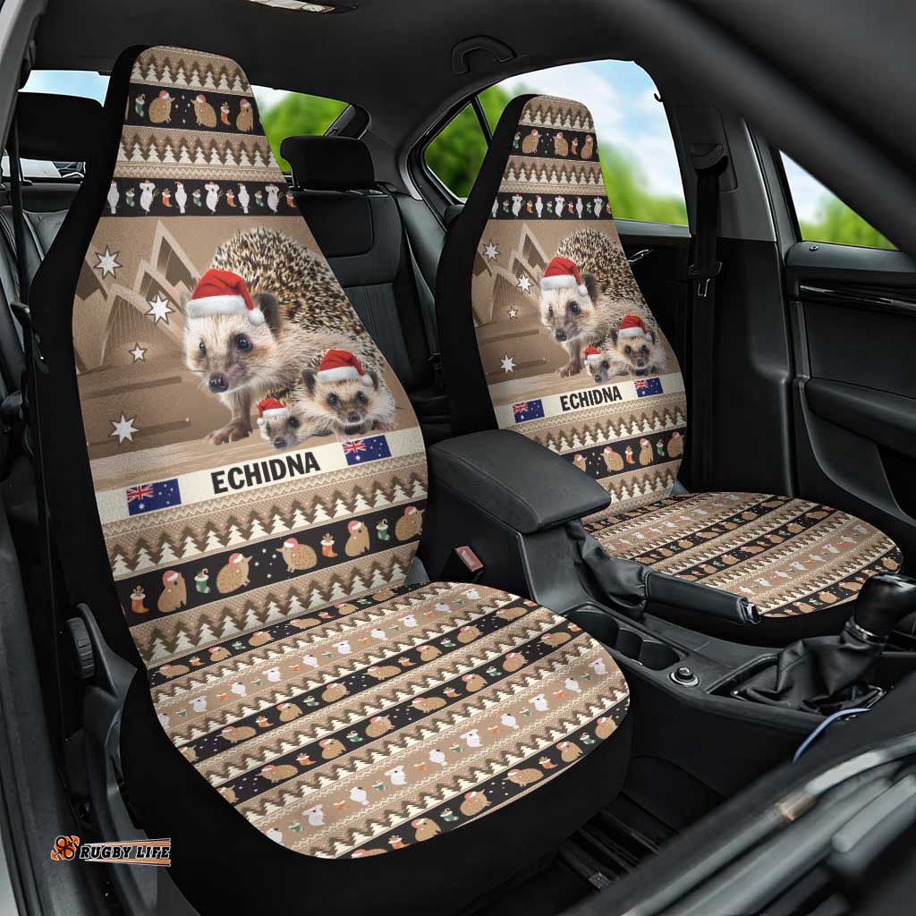 Aussie Echidna Car Seat Cover Merry Christmas