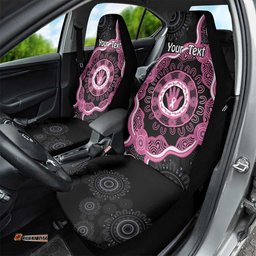Personalised Australia Breast Cancer Car Seat Cover Brave Strong Aboriginal Art
