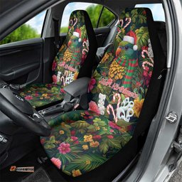 Meri Kirihimete Kakapo Santa Car Seat Cover Merry Christmas with Tropical Vibe