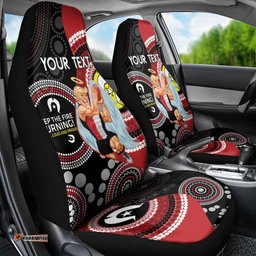 Custom AFL St Kilda NAIDOC Week Car Seat Cover Keep The Fire Burning Indigenous Art