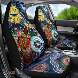 Personalised Cowboys NAIDOC Week 2024 Car Seat Cover Australia Aboriginal Dot Painting