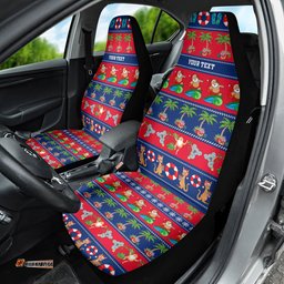 Personalised Australia Christmas Car Seat Cover Aussie Santa Claus Beach Xmas Vibes