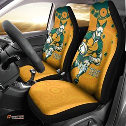 Custom Australia Rugby Car Seat Cover Wallabies Mascots Sporty Version