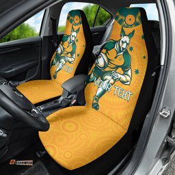 Custom Australia Rugby Car Seat Cover Wallabies Mascots Sporty Version