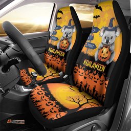 Happy Koalaween Car Seat Cover Koala Ghost Trick or Treat
