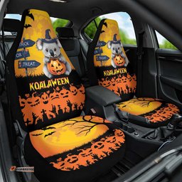 Happy Koalaween Car Seat Cover Koala Ghost Trick or Treat