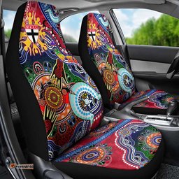 Custom NAIDOC Week 2024 St Kilda Saints Car Seat Cover Australia Aboriginal Dot Painting
