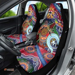 Custom NAIDOC Week 2024 St Kilda Saints Car Seat Cover Australia Aboriginal Dot Painting