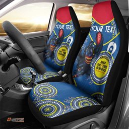 Custom AFL Crows NAIDOC Week Car Seat Cover Keep The Fire Burning Indigenous Art