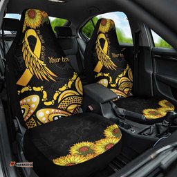 Be Bold Go Gold Aboriginal Ribbon Childhood Personalised Car Seat Cover
