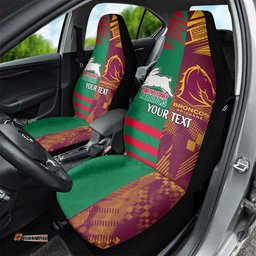 Custom NRL Rabbitohs and Broncos Car Seat Cover Sporty Style
