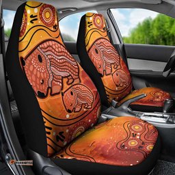 Australia Wombat Car Seat Cover Indigenous Art