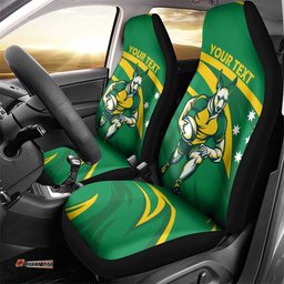 Personalized Australia Rugby Champion Car Seat Cover Wallabies Mascot with Sporty Style
