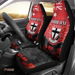 Custom St Kilda Saints Football Car Seat Cover ANZAC Lest We Forget