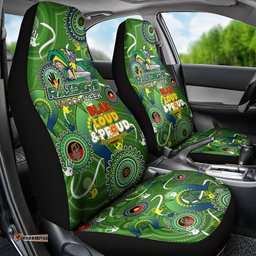Personalised NAIDOC Week 2024 Raiders Car Seat Cover Australia Fire Burning