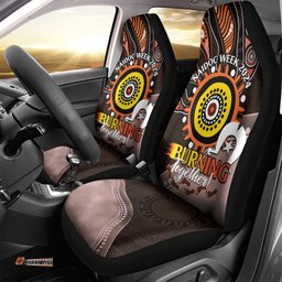 Fire Burning Together NAIDOC 2024 Car Seat Cover Indigenous Art