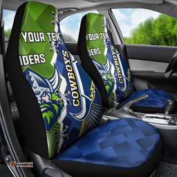 Personalised Cowboys And Raiders Rugby Car Seat Cover Sporty Version