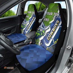 Personalised Cowboys And Raiders Rugby Car Seat Cover Sporty Version