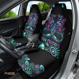 Personalised Hope Fight Suicide Prevention Awareness Car Seat Cover Aboriginal Motif
