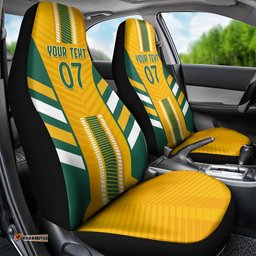 Custom Australia Soccer Car Seat Cover Go Matildas Dynamic - National Colors