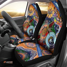 Personalised Tigers NAIDOC Week 2024 Car Seat Cover Australia Aboriginal Dot Painting