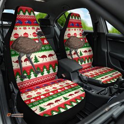 Australia Christmas Car Seat Cover Aussie Emu Santa Merry Xmas