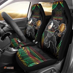 Custom Panthers Champion Grand Final 2025 Car Seat Cover With Polynesian Style