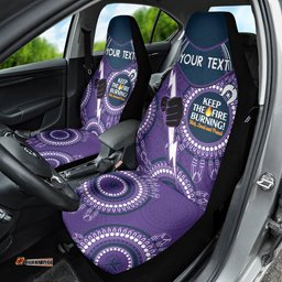 Custom NRL Storm NAIDOC Week Car Seat Cover Keep The Fire Burning Indigenous Art
