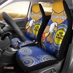 Custom AFL Eagles NAIDOC Week Car Seat Cover Keep The Fire Burning Indigenous Art