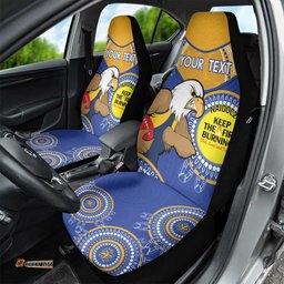 Custom AFL Eagles NAIDOC Week Car Seat Cover Keep The Fire Burning Indigenous Art