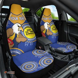 Custom AFL Eagles NAIDOC Week Car Seat Cover Keep The Fire Burning Indigenous Art