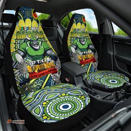 Custom NAIDOC Week 2024 Raiders Car Seat Cover Mascot Rugby