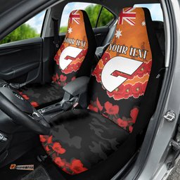 Custom Giants Football Car Seat Cover ANZAC Lest We Forget