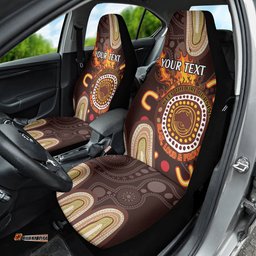 Personalised NAIDOC Week 2024 Car Seat Cover Aussie Map With Aboriginal