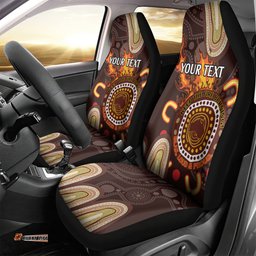 Personalised NAIDOC Week 2024 Car Seat Cover Aussie Map With Aboriginal