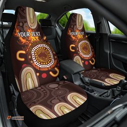 Personalised NAIDOC Week 2024 Car Seat Cover Aussie Map With Aboriginal