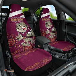 Custom QLD Maroons Cane Toad Blooded Aboriginal Inspired Car Seat Cover