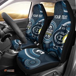 Custom AFL Carlton NAIDOC Week Car Seat Cover Keep The Fire Burning Indigenous Art